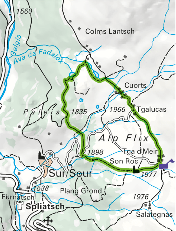 Wanderbuch Graubünden Landkarte
