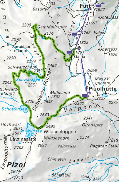 Wanderbuch Ostschweiz Landkarte