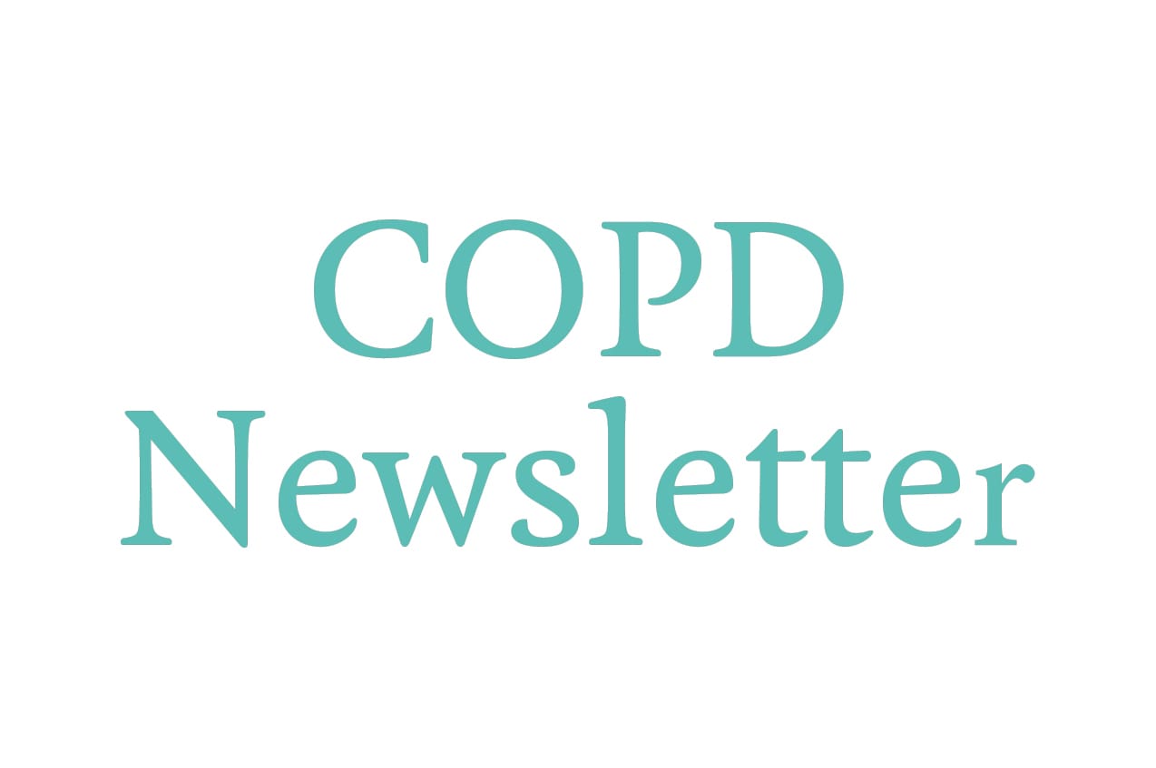 2019 COPD Newsletter Schriftzug COPD Newsletter geschrieben in türkis