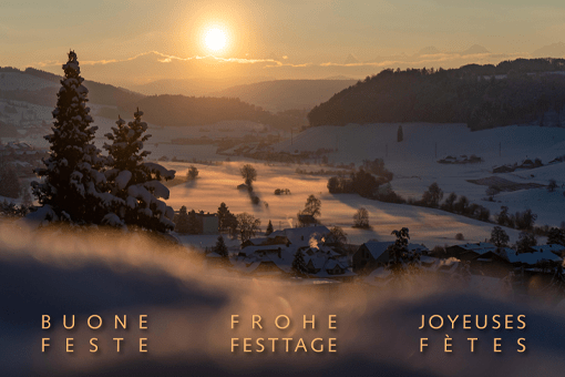Weihnachtskarte 2023 Weihnachtskarte 2023, Schneebedecktes Dorf