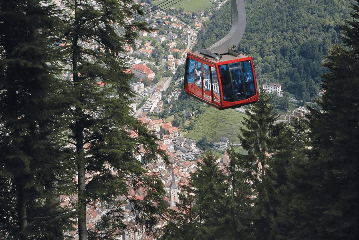 Seilbahn von Oben
