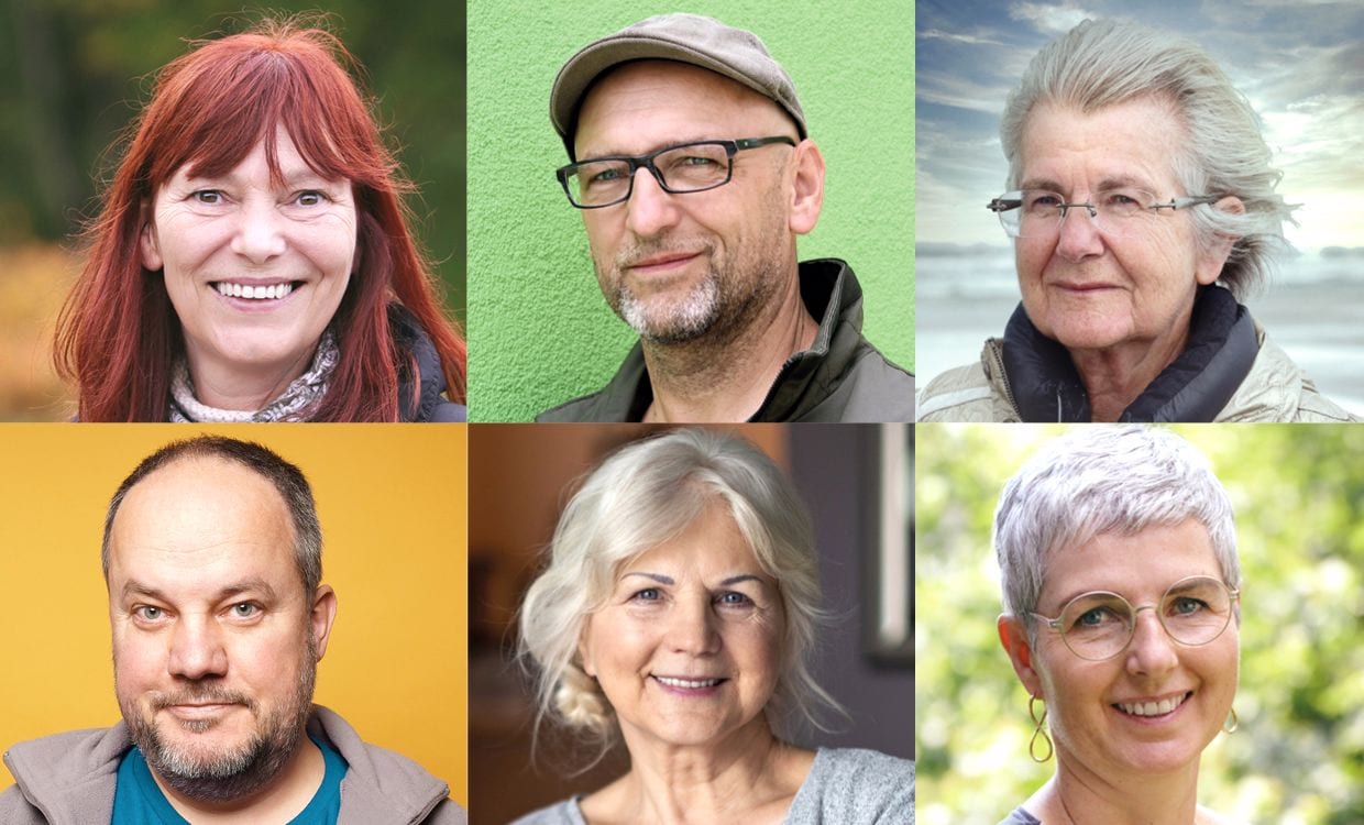 Portraits von 6 unterschiedlichen Menschen