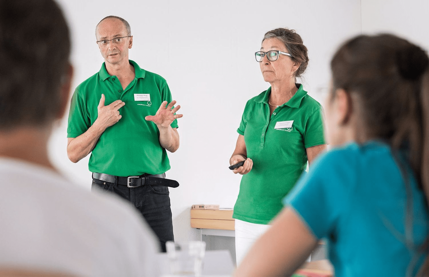Berater der Lungenliga im Gespräch